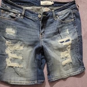 Torrid Ripped Blue Jeans Shorts Size 12